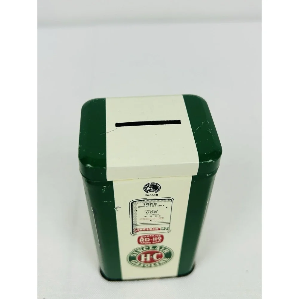 Sinclair H-C Gasoline Fuel Pump Collectable Tin Bank Vintage